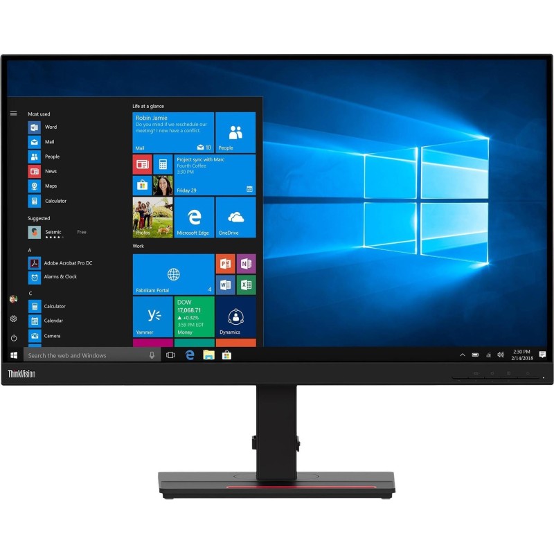 Lenovo ThinkVision T27q-20 - LED-Monitor - 68.6 cm (27") (27" sichtbar) - 2560 x 1440 QHD - IPS - 350 cd/m² - 1000:1 - 4 ms - H