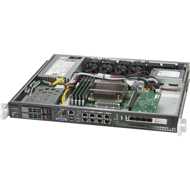 Super Micro Supermicro SC513 BTQC-350B - Rack-Montage - 1U - Erweitertes ATX - SATA/SAS - Hot-Swap 350 Watt - Schwarz - USB/VGA
