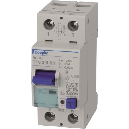 Doepke Fehlerstromschutzschalter DFS2 025-2/0,03-B SK (09124598)