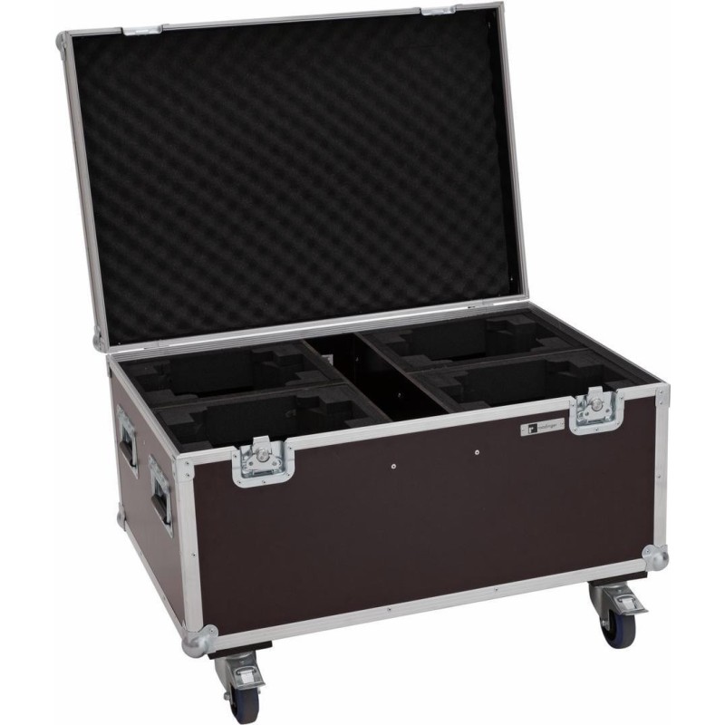 ROADINGER Flightcase 4x LED TMH-X4 mit Rollen (31005175)