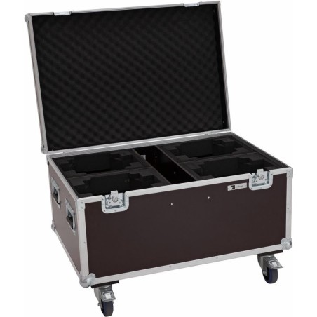 ROADINGER Flightcase 4x LED TMH-X4 mit Rollen (31005175)