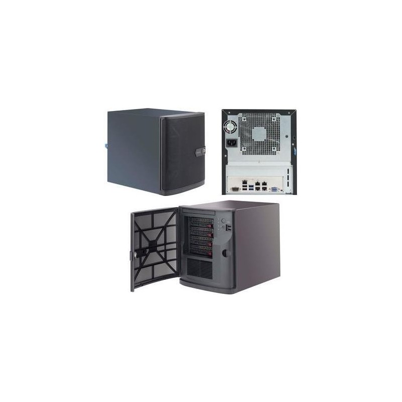 Super Micro Supermicro SC721 TQ-350B - Tower - Mini-ITX 350 Watt (ATX) - Schwarz - USB (CSE-721TQ-350B)