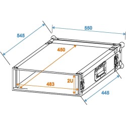 ROADINGER Rack Profi 2HE 45cm (30109095)