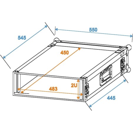 ROADINGER Rack Profi 2HE 45cm (30109095)