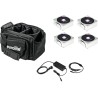 EUROLITE Set 4x AKKU IP Flat Light 1 chrom + Soft-Bag + Ladegerät (20000444)