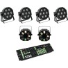 EUROLITE Set 4x LED SLS-7 HCL Floor + 2x LED FE-700 + DMX LED Color Chief Controller (20000434)