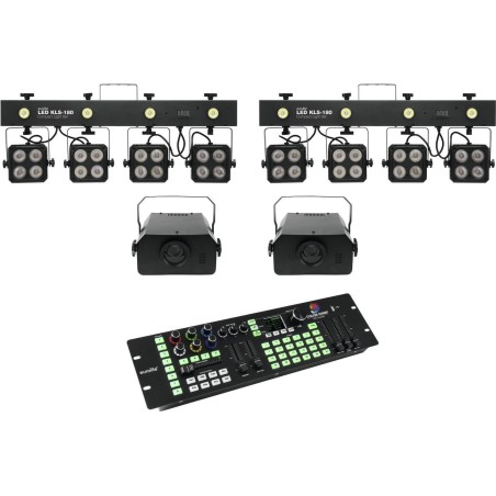 EUROLITE Set 2x LED KLS-180 + 2x LED WF-40 + DMX LED Color Chief Controller (20000435)