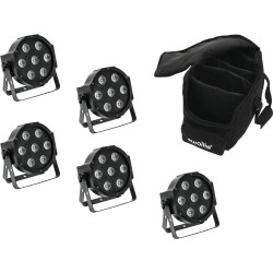 EUROLITE Set 5x LED SLS-7 HCL Spot + Soft-Bag (20000427)