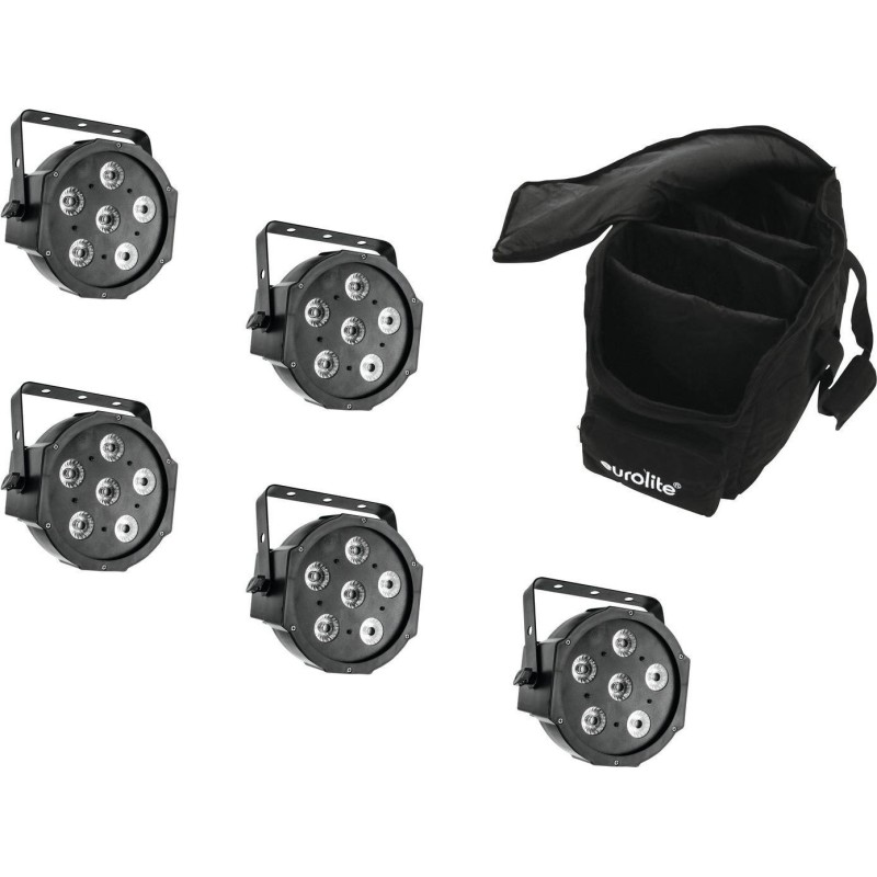 EUROLITE Set 5x LED SLS-6 TCL Spot + Soft-Bag (20000426)