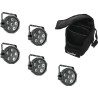 EUROLITE Set 5x LED SLS-6 TCL Spot + Soft-Bag (20000426)