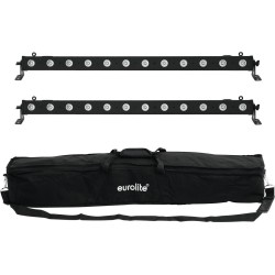 EUROLITE Set 2x LED BAR-12 QCL RGBA + Soft-Bag (20000415)