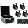 EUROLITE Set 4x LED PAR-56 QCL sw + Case + Controller (20000413)