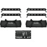 EUROLITE Set 4x LED BAR-6 QCL RGBW + 2x Soft-Bag + Controller (20000405)