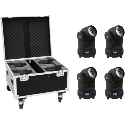 EUROLITE Set 4x LED TMH-X1 Moving-Head Beam + Case (20000357)