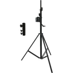 EUROLITE Set STT-400/85 Kurbelstativ TÜV/GS schwarz + STV3529 Adapter lang (20000328)