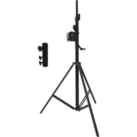 EUROLITE Set STT-400/85 Kurbelstativ TÜV/GS schwarz + STV3529 Adapter lang (20000328)