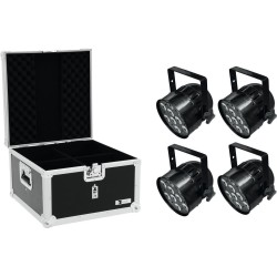 EUROLITE Set 4x LED PAR-56 QCL Short sw + EPS Case (20000323)