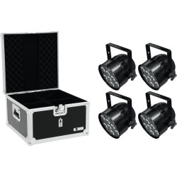 EUROLITE Set 4x LED PAR-56 HCL Short sw + EPS Case (20000327)
