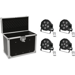 EUROLITE Set 4x LED SLS-603 + Case EC-SL4M Größe M (20000306)