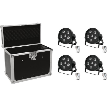 EUROLITE Set 4x LED SLS-603 + Case EC-SL4M Größe M (20000306)