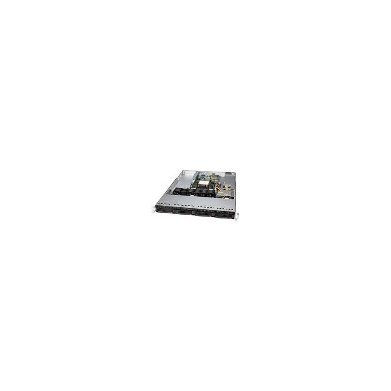 Supermicro SC815 TQC4-605WB2 - Rack-Montage - 1U - SATA/SAS - Hot-Swap 600 Watt - Schwarz