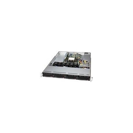 Supermicro SC815 TQC4-605WB2 - Rack-Montage - 1U - SATA/SAS - Hot-Swap 600 Watt - Schwarz