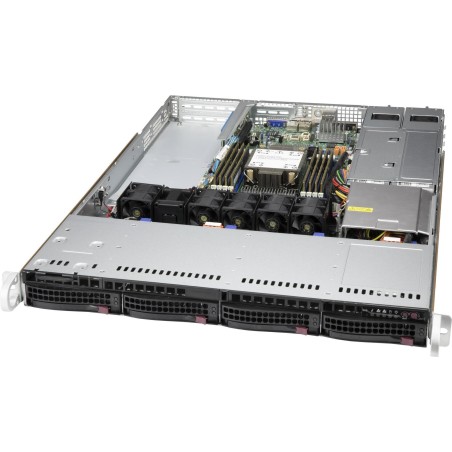 Supermicro CSE-815TQC4-R504WB3 - Intel/AMD - Rack (1U) - Schwarz - Ventilatorausfall - HDD - LAN - Leistung - System - 4 Lüfter