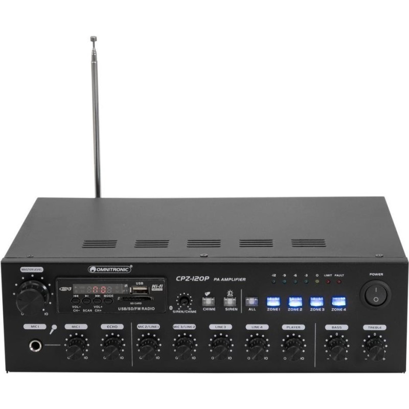 Omnitronic 80709704 Audioverstärker Leistung/Phase Schwarz (80709704)