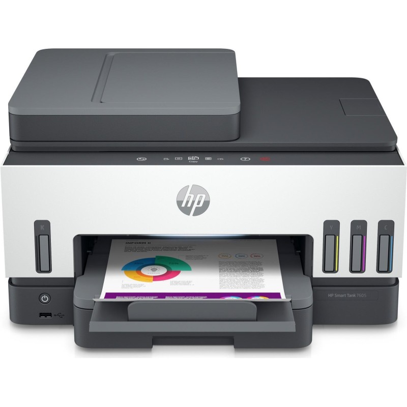 HP Smart Tank 7605 All-in-One - Multifunktionsdrucker - Farbe - Tintenstrahl - nachfüllbar - Letter A (216 x 279 mm)/A4 (210 x
