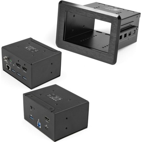 StarTech.com Tischanschlussfeld mit Laptop-Dockingstation - 3840 x 2160 Pixel - 30 Hz - Schnelles Ethernet - Gigabit Ethernet -