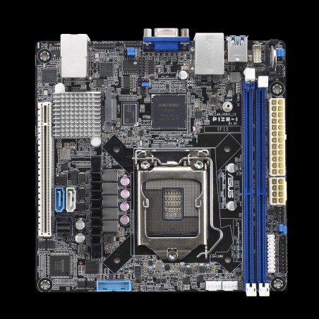 ASUS P12R-I - Motherboard - Mini-ITX - LGA1200-Sockel - C252 Chipsatz - USB 3,2 Gen 1 - 2 x Gigabit LAN - Onboard-Grafik (90SB0