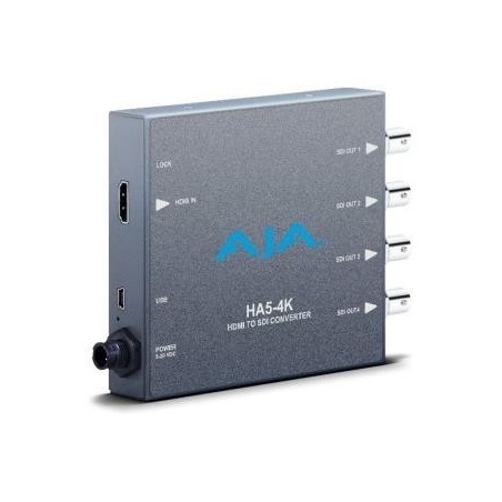 AJA HA5-4K Mini-Converter - Umwandlung von HDMI zu 4K SDI - 4 x 3G SDI Ausgängen (HA5-4K)