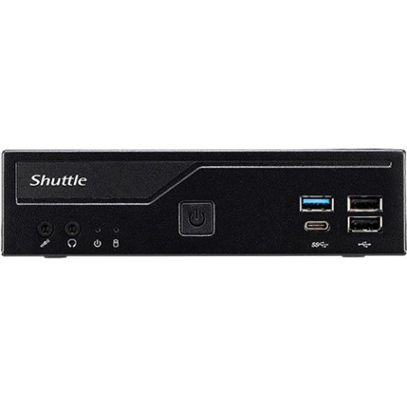 Shuttle XPC slim DH610 - Barebone - Slim-PC - LGA1700-Sockel - Intel H610 - keine CPU - RAM 0GB - GigE, 2,5 GigE - Schwarz (DH6