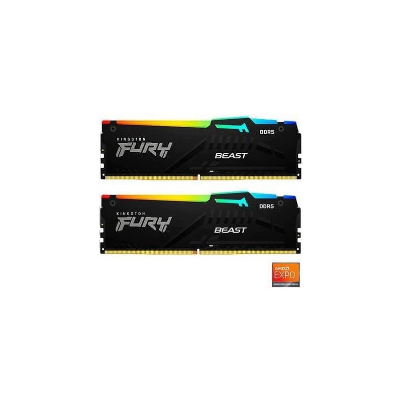 Kingston Technology FURY Beast RGB Speichermodul 16 GB 2 x 8 GB DDR5 5600 MHz (KF556C36BBEAK2-16)