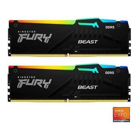 Kingston Technology FURY Beast RGB Speichermodul 16 GB 2 x 8 GB DDR5 5600 MHz (KF556C36BBEAK2-16)