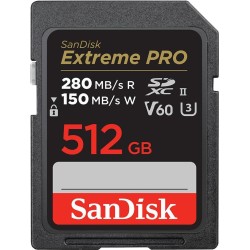 SanDisk Extreme Pro - Flash-Speicherkarte - 512GB - Video Class V60 / UHS-II U3 / Class10 - SDXC UHS-II (SDSDXEP-512G-GN4IN)