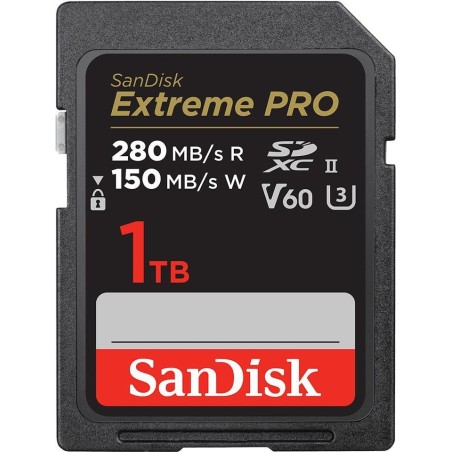 SanDisk Extreme Pro - Flash-Speicherkarte - 1TB - Video Class V60 / UHS-II U3 / Class10 - SDXC UHS-II (SDSDXEP-1T00-GN4IN)