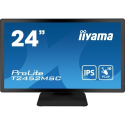 iiyama ProLite T2452MSC-B1, Full HD, USB, Kit (USB), schwarz Touchmonitor (16:9), Bildschirmdiagonale: 60,5 cm (23.8"), kapazit