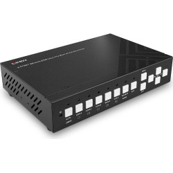 Lindy 5 Port KVM Switch HDMI 4K60 Seamless Multiview Fortschrittliche Switch-Lösung für HDMI- und USB Typ C-Quellen (32330)