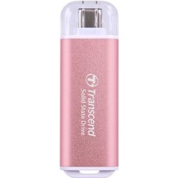 Transcend ESD300P - SSD - 1 TB - extern (tragbar) - USB 3.2 Gen 2x1 (USB-C Steckverbinder) - Rosy Pink (TS1TESD300P)
