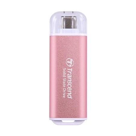 Transcend ESD300P - SSD - 1 TB - extern (tragbar) - USB 3.2 Gen 2x1 (USB-C Steckverbinder) - Rosy Pink (TS1TESD300P)