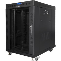 Lanberg FF01-8015-12BL Rack 15U Freistehendes Gestell Schwarz (FF01-8015-12BL)
