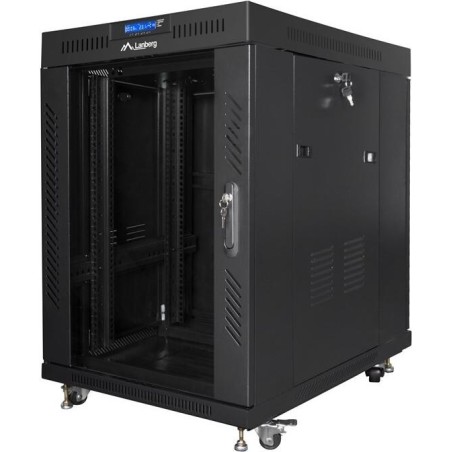 Lanberg FF01-8015-12BL Rack 15U Freistehendes Gestell Schwarz (FF01-8015-12BL)