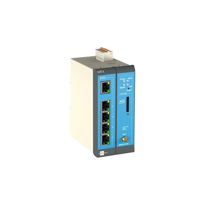 INSYS icom MRX MRX2 LTE - Router - WWAN - 5-Port-Switch - 4G, 2G - an DIN-Schiene montierbar (10024453)