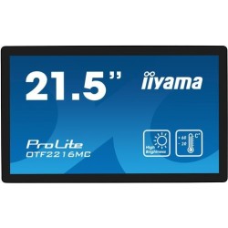 iiyama ProLite OTF2216MC-B1, 55,9cm (22''), Projected Capacitive, 10 TP, Full HD, Ethernet, Kit (USB), schwarz Touchmonitor (op