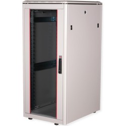 ROLINE 19 Zoll Netzwerkschrank Pro 26 HE 600x800 BxT Glastür grau (26.21.0053)