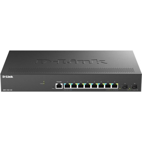 D-Link DMS 1250-10S - Switch - L2+ - Smart - 8 x 2,5GBase-T + 2 x 10 Gigabit SFP+ - Desktop (DMS-1250-10S/E)
