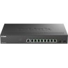 D-Link DMS 1250-10S - Switch - L2+ - Smart - 8 x 2,5GBase-T + 2 x 10 Gigabit SFP+ - Desktop (DMS-1250-10S/E)