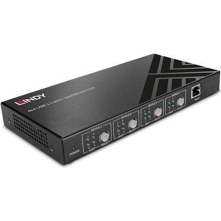Lindy 4x4 USB 3.2 Gen 1 Matrix Switch over IP (43406)