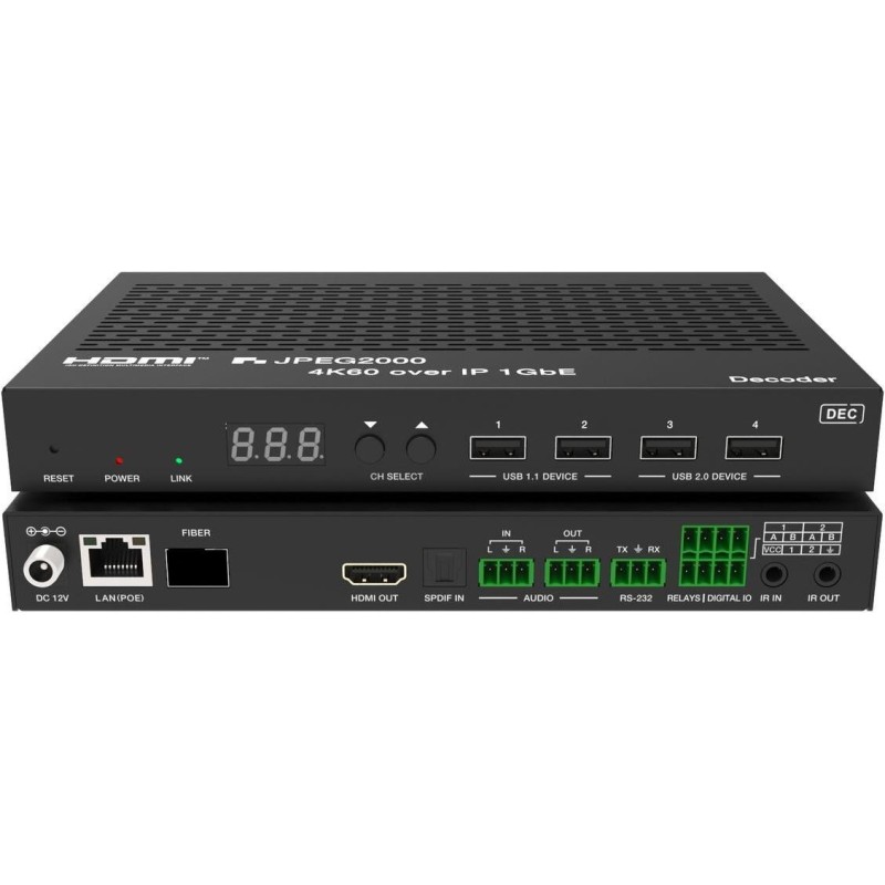 VivoLink AV over IP 4K60Hz JPEG2000 Videowall Matrix - Decoder (VLVWIP2000-DEC)